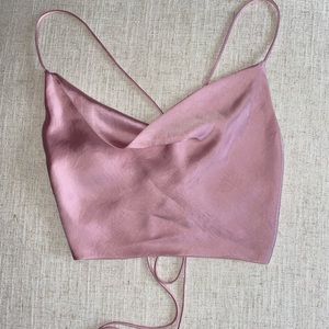 Zara satin crop top